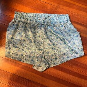 For Love & Lemons Floral Green and Blue Women's Shorts